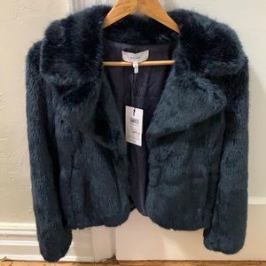 New with tag Reiss Aila-faux fur jacket